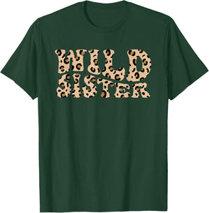 Wild Sister Zoo Theme Birthday Safari Jungle Matching Party T-Shirt - T-Shirt | Forest