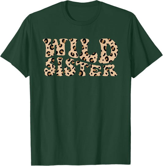 Wild Sister Zoo Theme Birthday Safari Jungle Matching Party T-Shirt - T-Shirt | Forest