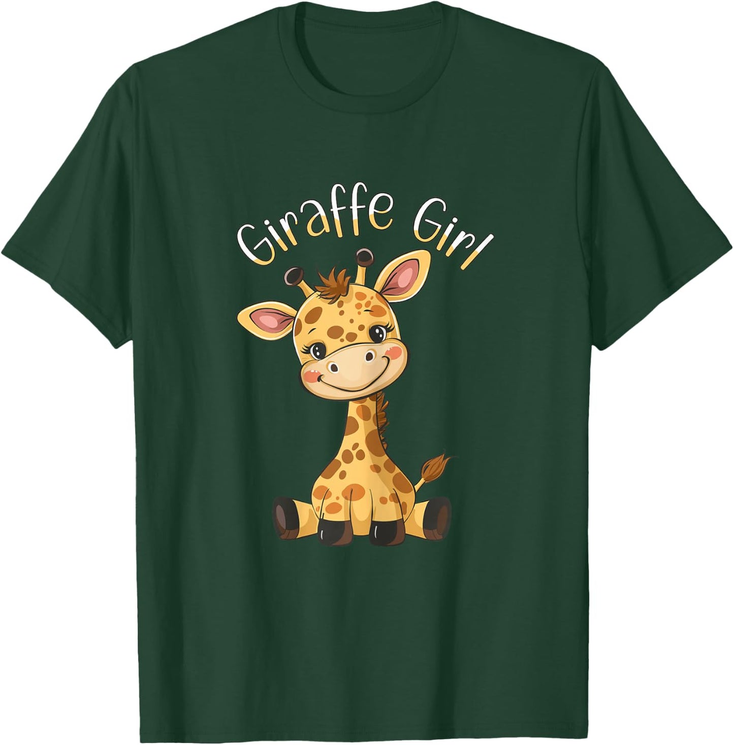 Giraffe Girl Cute Giraffe Girls Giraffe T-Shirt - T-Shirt | Forest