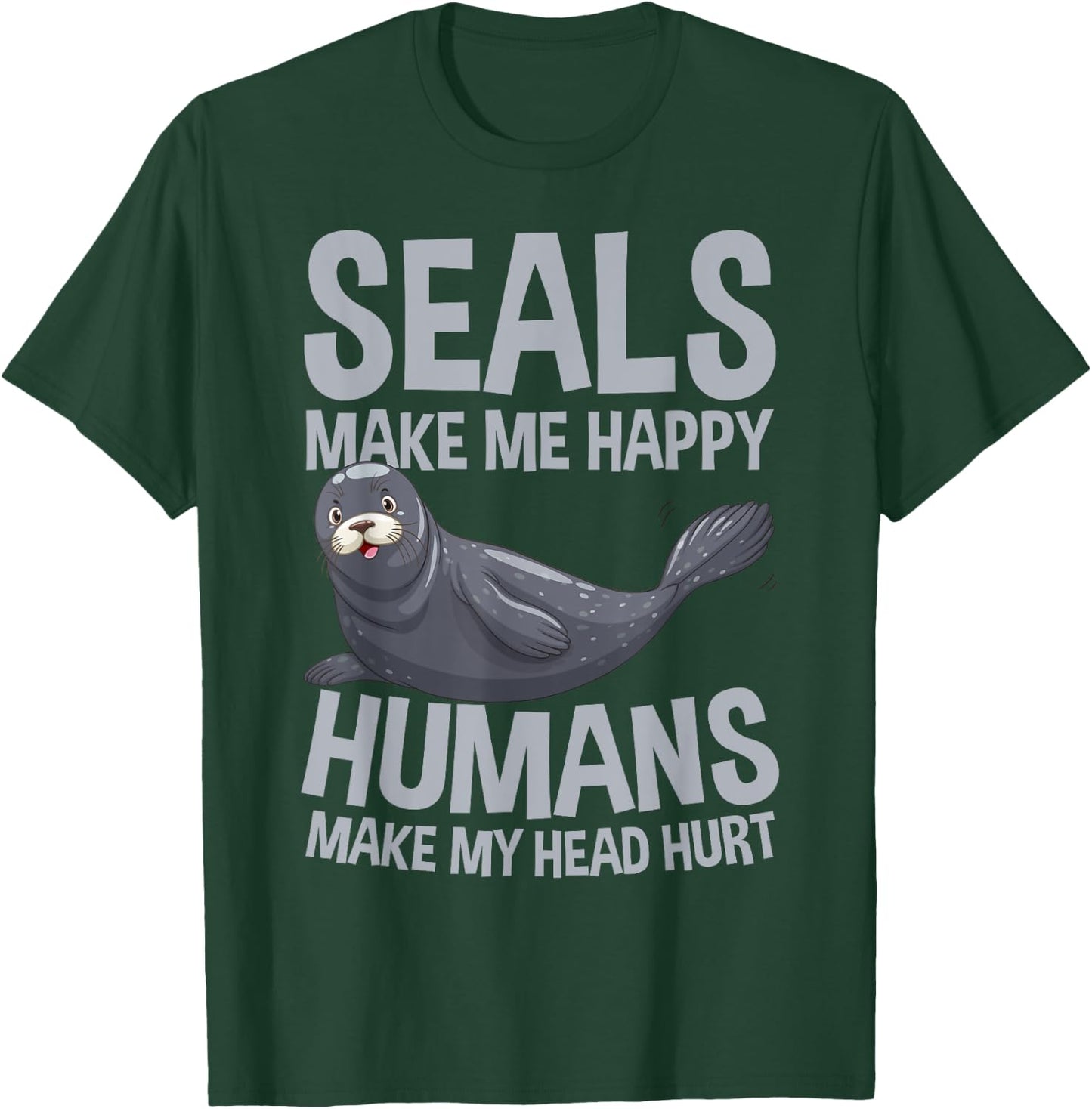 Seals Make Me Happy Humans Make My Head Hurt Kids T-Shirt - T-Shirt | Forest