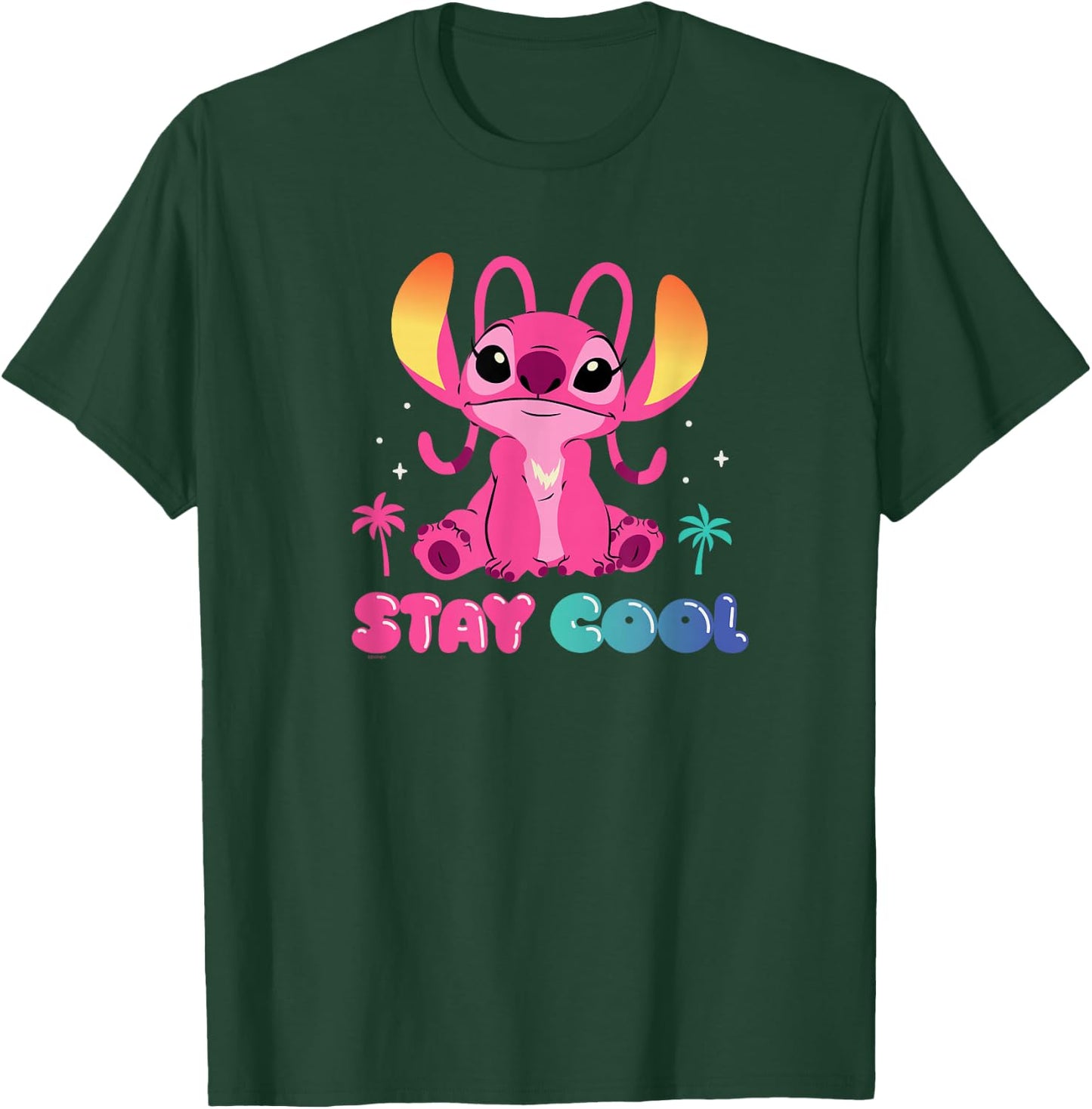 Disney Angel Stay Cool Bubble Letters , black, s T-Shirt - T-Shirt | Forest