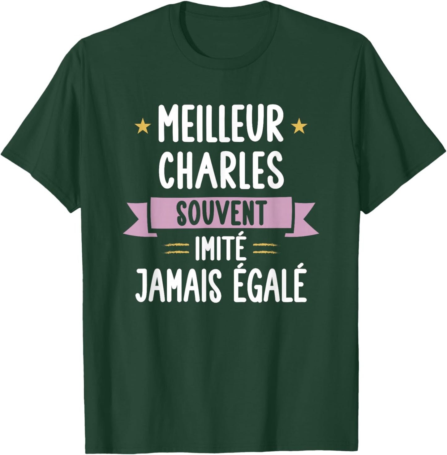 Unique Man Gift Humour Name Personalised Charles , Black, S T-Shirt - T-Shirt | Forest