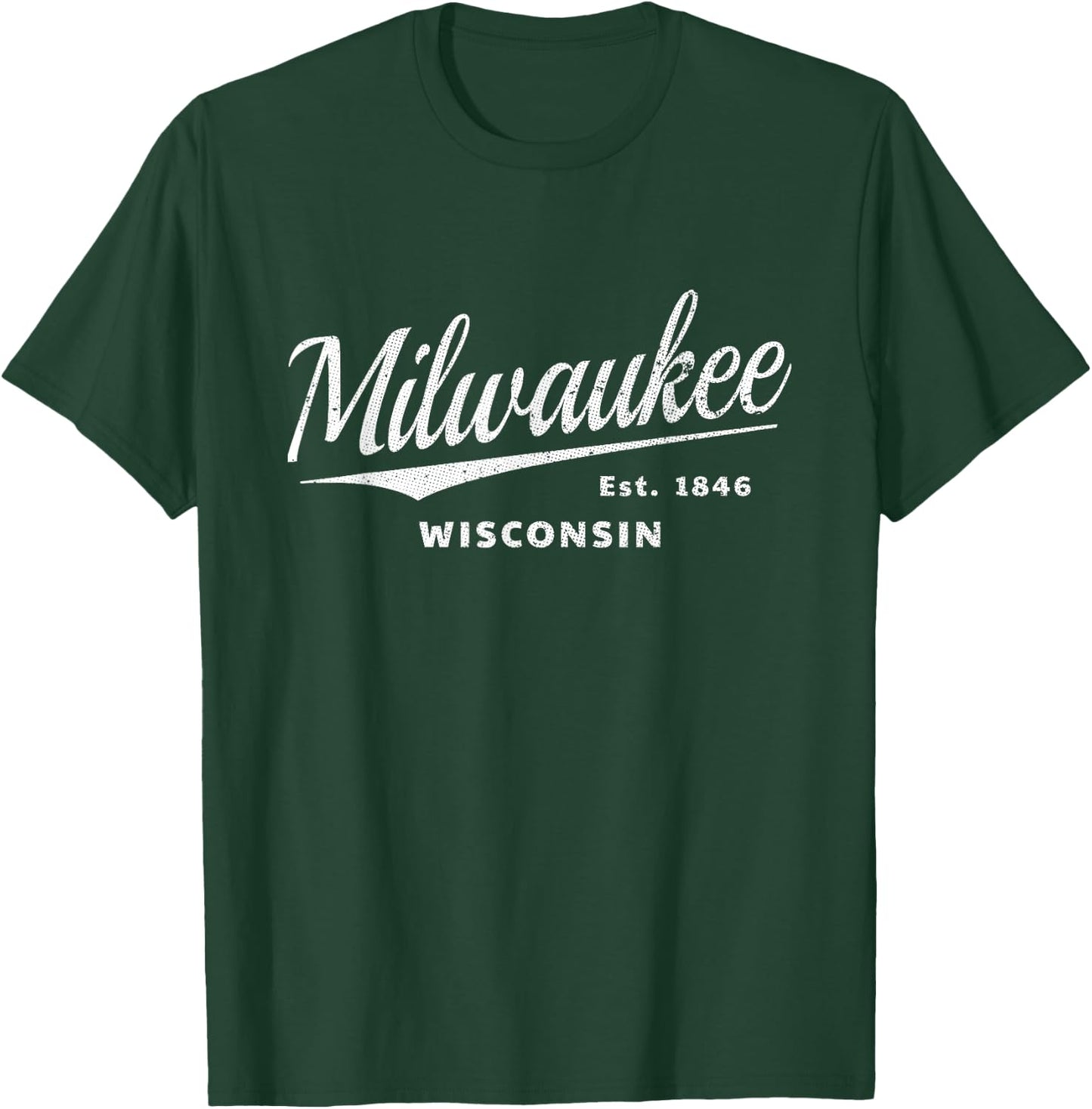 Milwaukee Wisconsin Milwaukeean Sportfan Vintage Milwaukee T-Shirt - T-Shirt | Forest