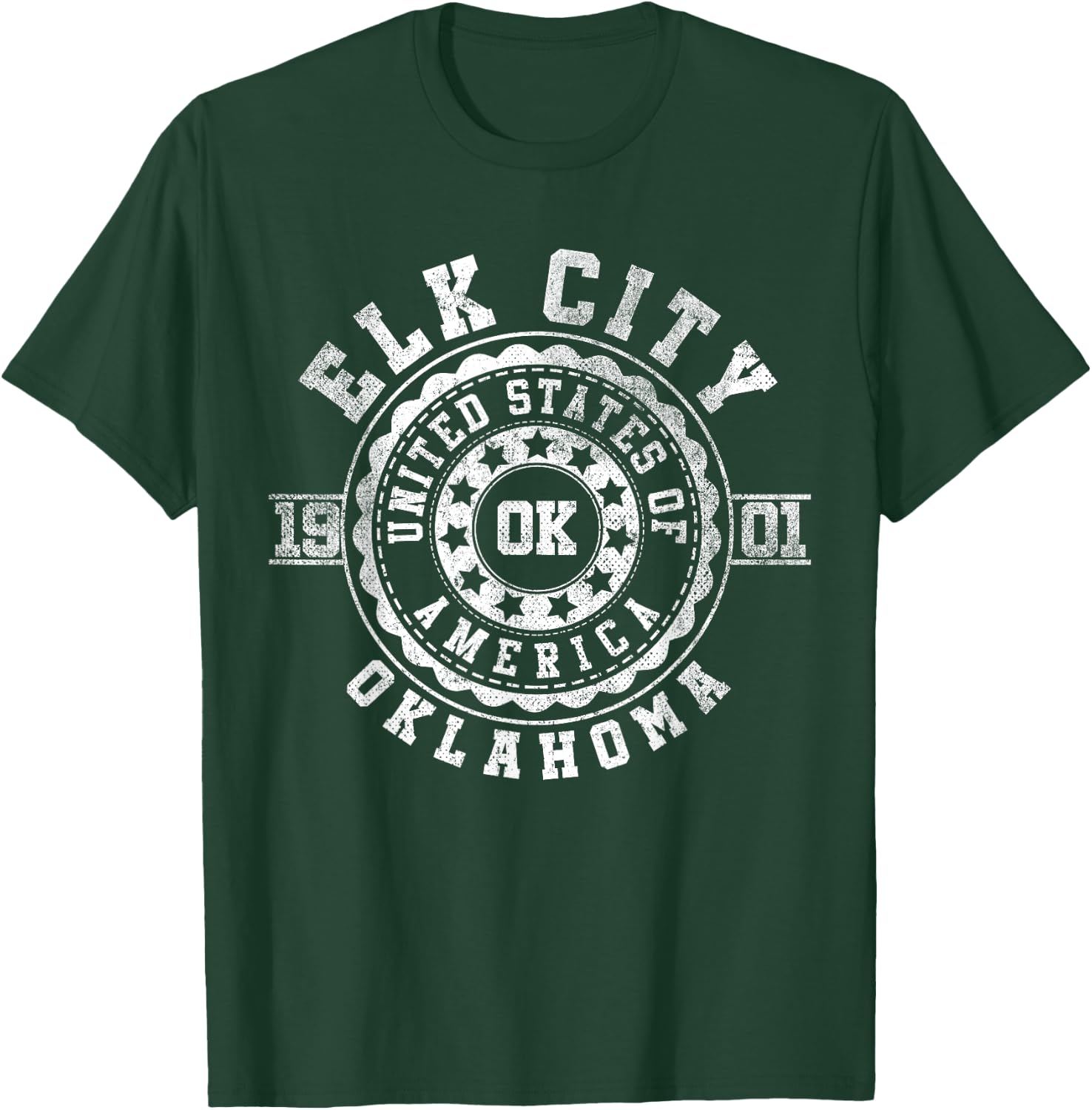 Elk City OK | Oklahoma | Vintage City Apparels T-Shirt - T-Shirt | Forest