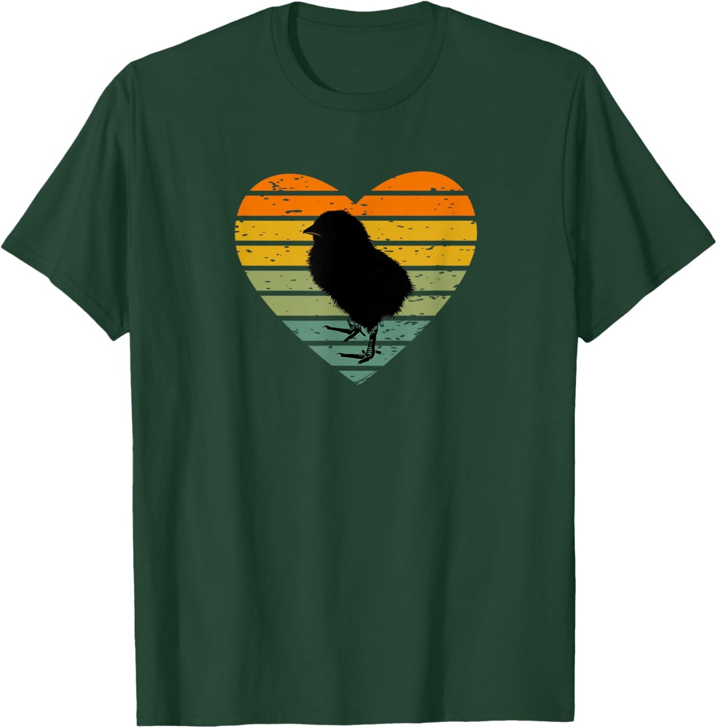 I Love Chick Vintage Farm Rooster Hen Chicken Easter , black T-Shirt - T-Shirt | Forest