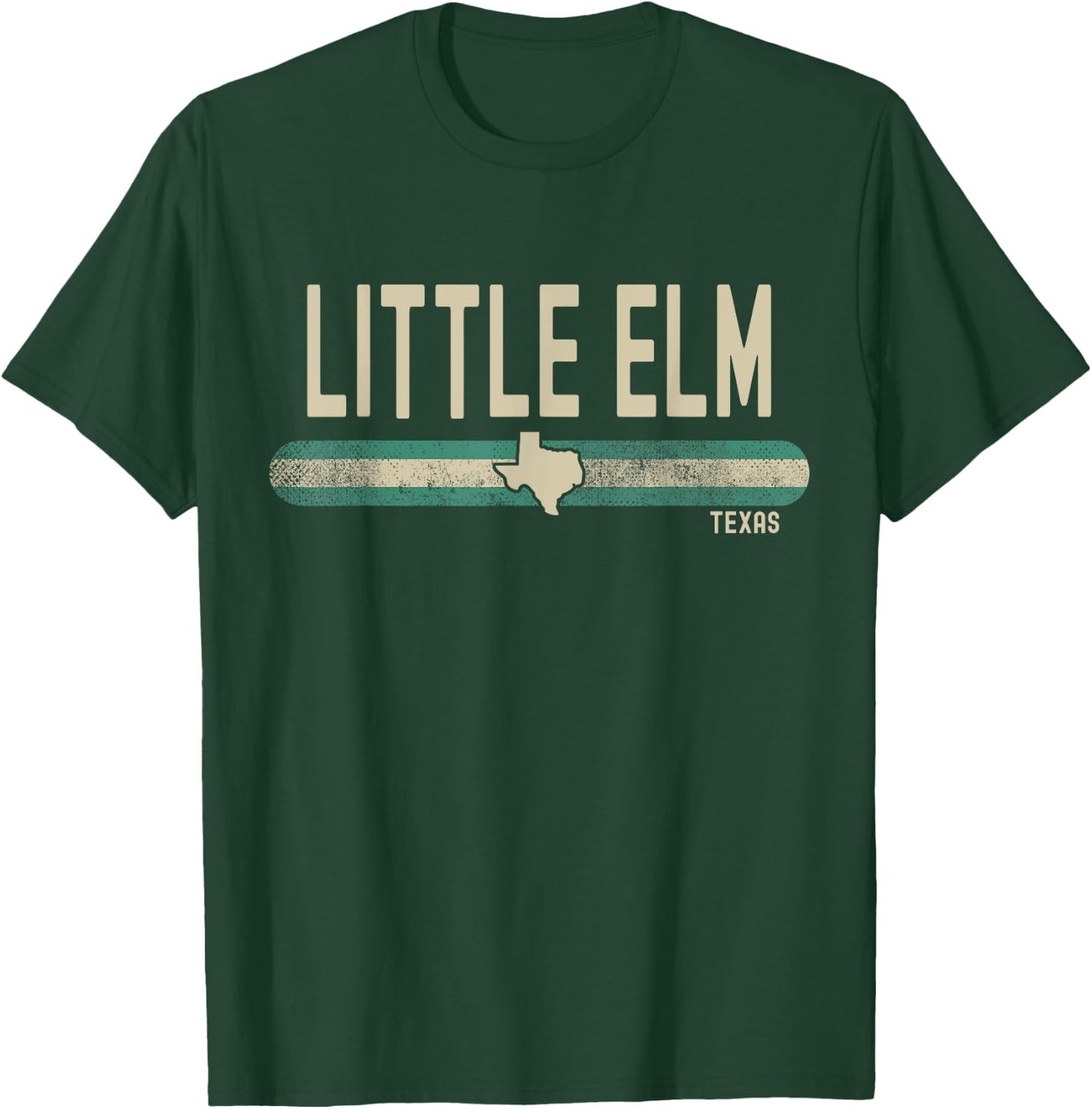Little Elm TX | Texas | Travel & 80s Style T-Shirt - T-Shirt | Forest