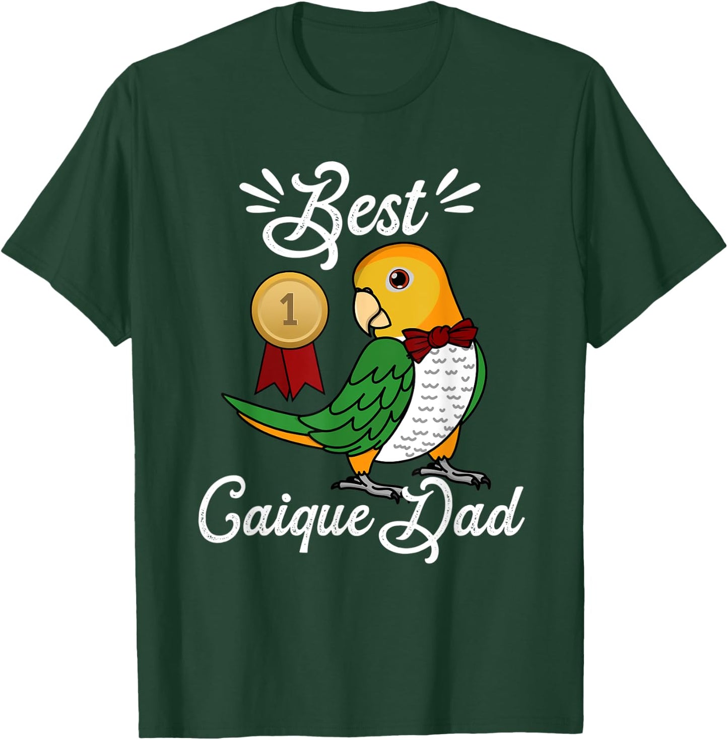 Best Parrot Dad I White-bellied Caique T-Shirt - T-Shirt | Forest