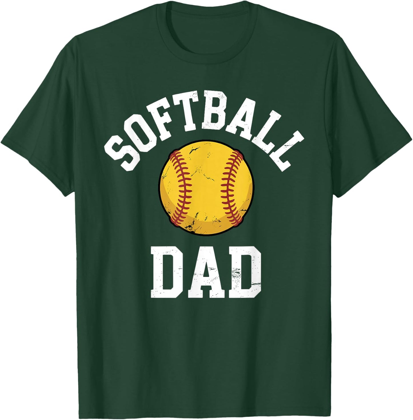 Funny Softball Dad Art for Dad Father Fastpitch Softball Dad T-Shirt - T-Shirt | Forest