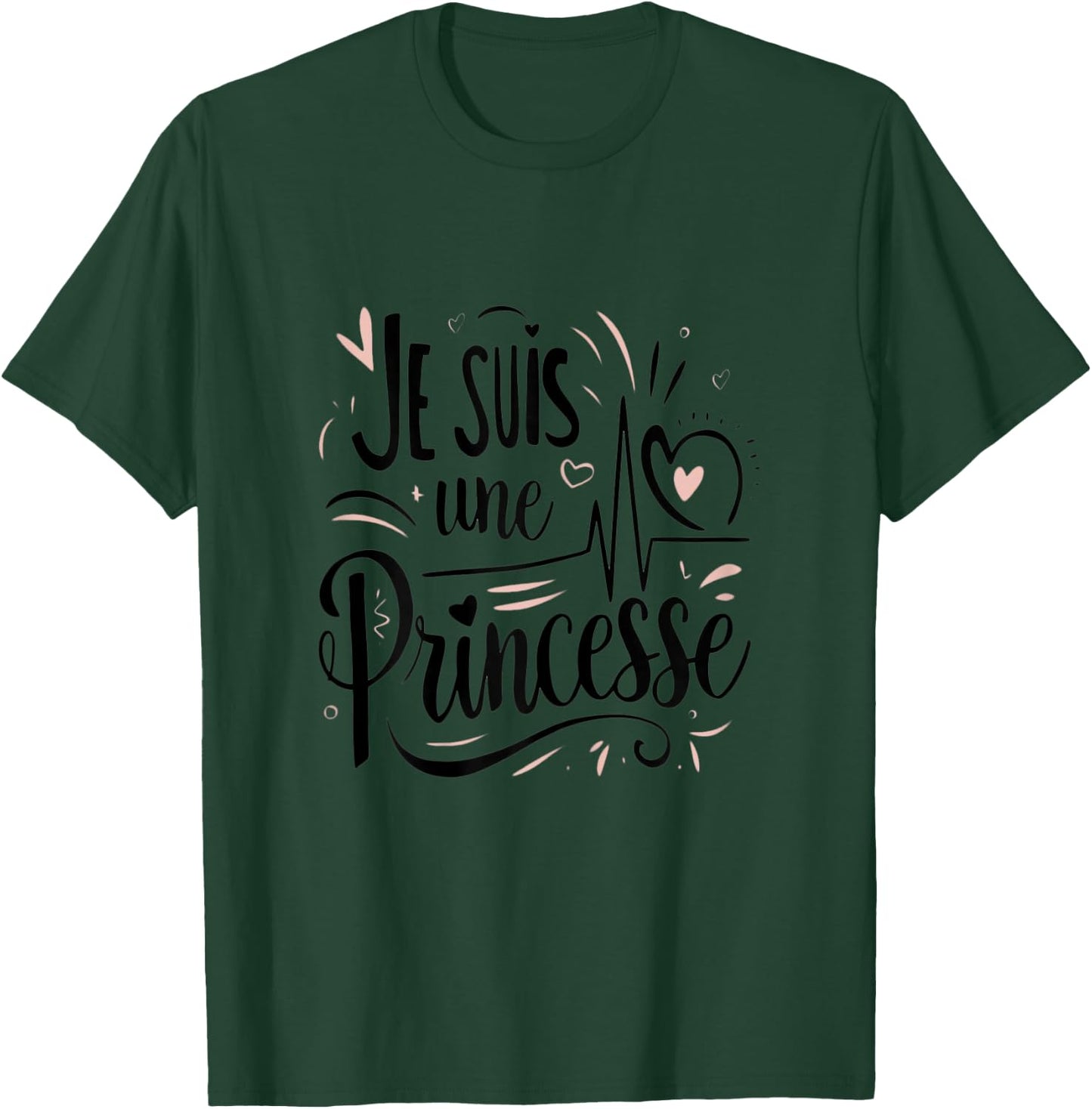 Je Suis Une Princesse Funny Gift , grey, Female X-Small T-Shirt - T-Shirt | Forest