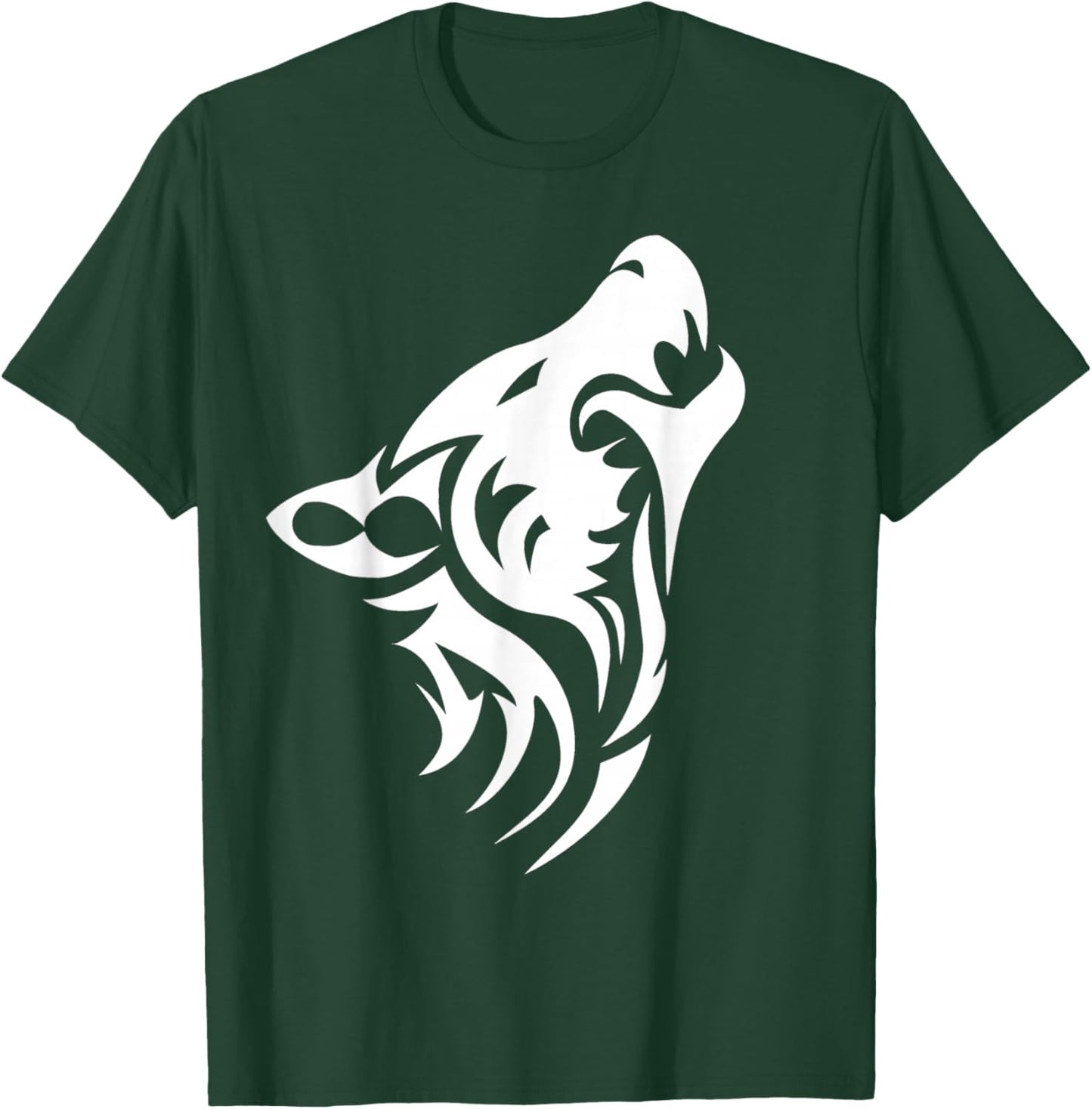 Wild Wolf -Vintage Howling White Wolf Face Shirt T-Shirt - T-Shirt | Forest