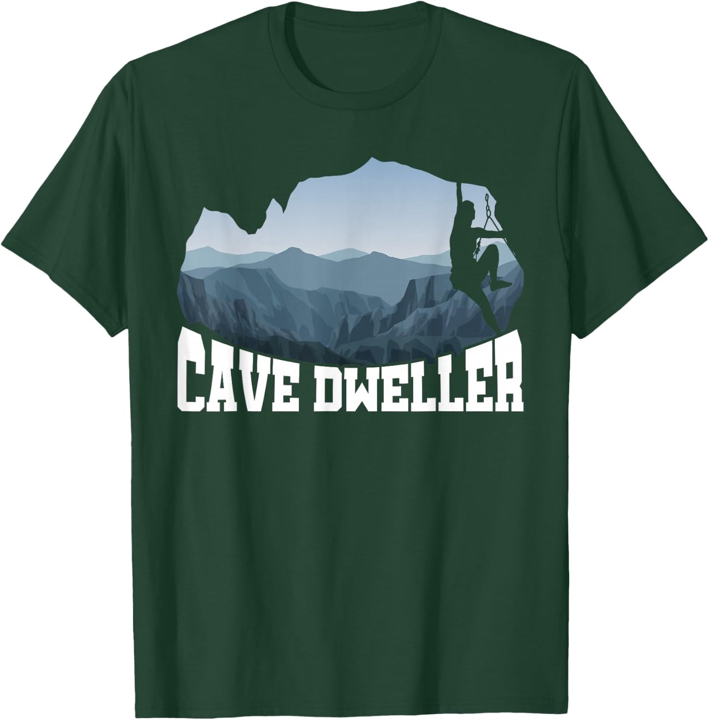 Cave Dweller Caving Caver Spelunking Speleology Potholing T-Shirt - T-Shirt | Forest