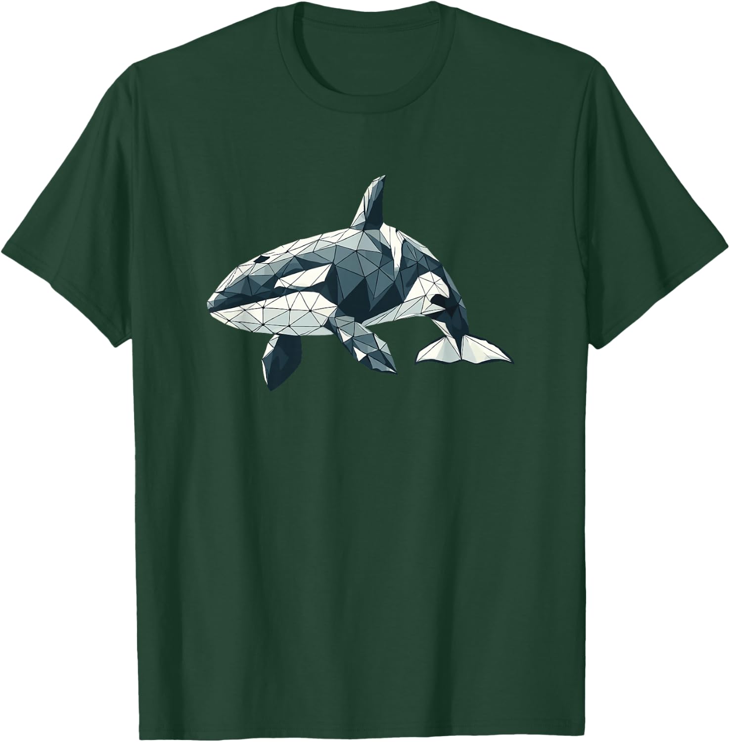Geometric Art Orka Orkas , black T-Shirt - T-Shirt | Forest
