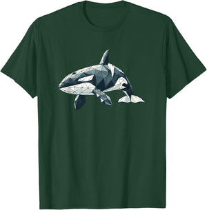 Geometric Art Orka Orkas , black T-Shirt - T-Shirt | Forest