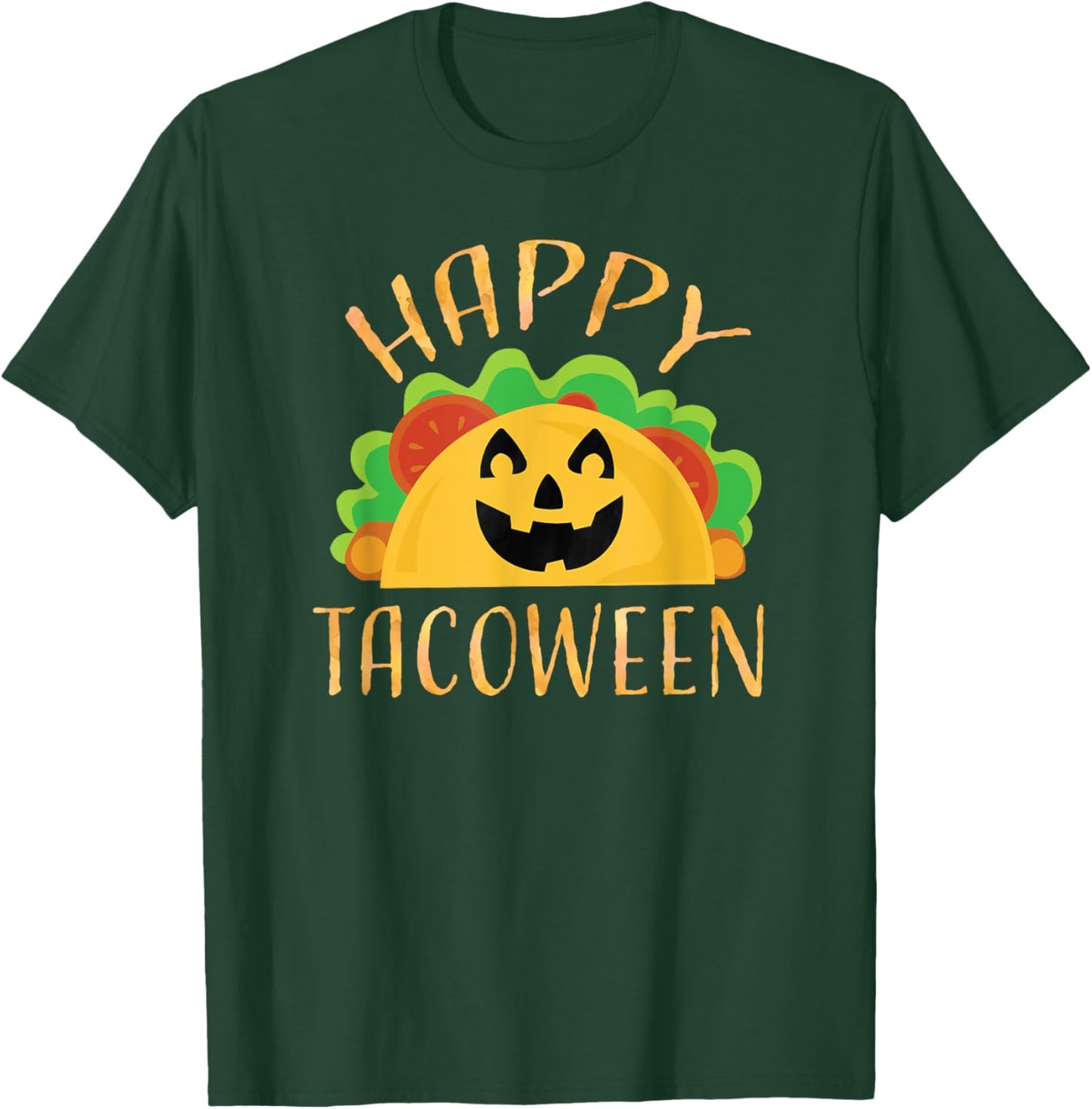 Happy Tacoween Taco Food Halloween Pun Shirts Premium Shirt T-Shirt - T-Shirt | Forest