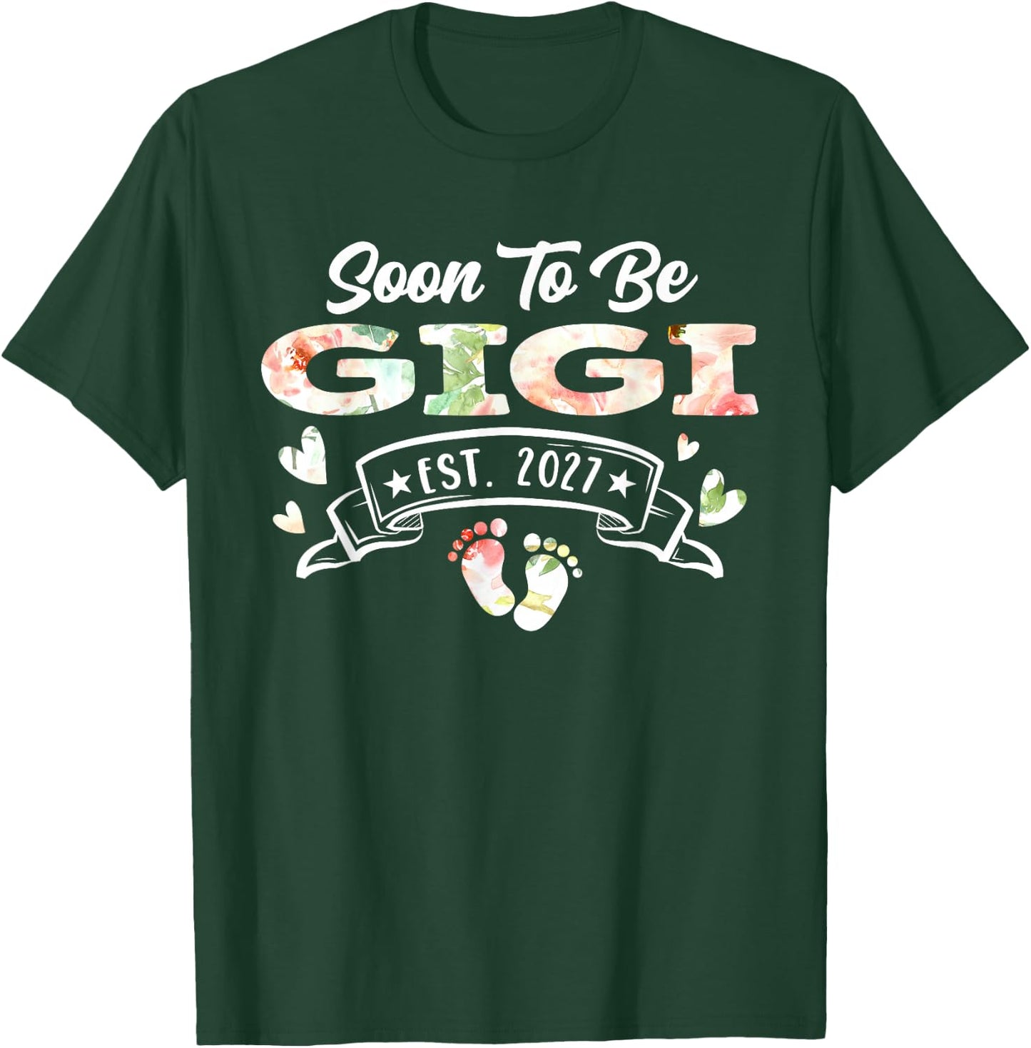 Soon to Be Gigi Est 2027 T-Shirt - T-Shirt | Forest