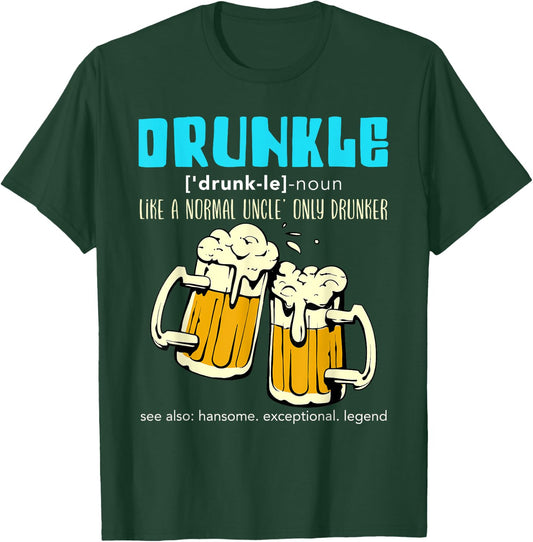 Beer drinker Uncle Drunkel T-Shirt - T-Shirt | Forest