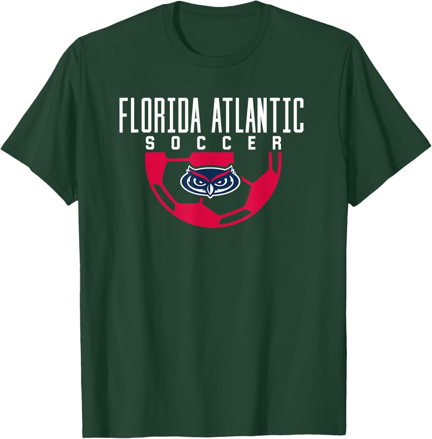 Florida Atlantic University FAU Owls Soccer T-Shirt - T-Shirt | Forest