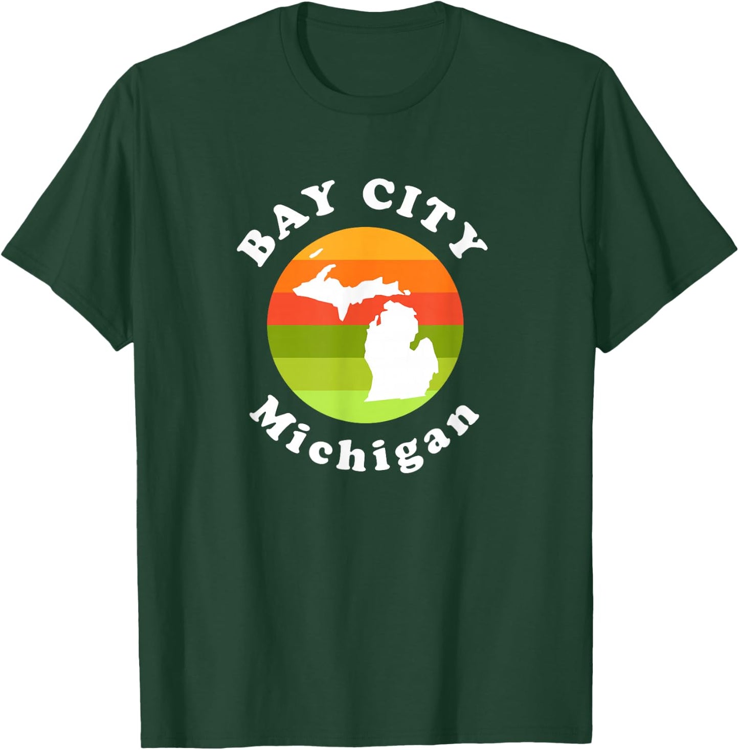 Bay City Michigan Outdoors Sunrise MI Vacation T-Shirt - T-Shirt | Forest
