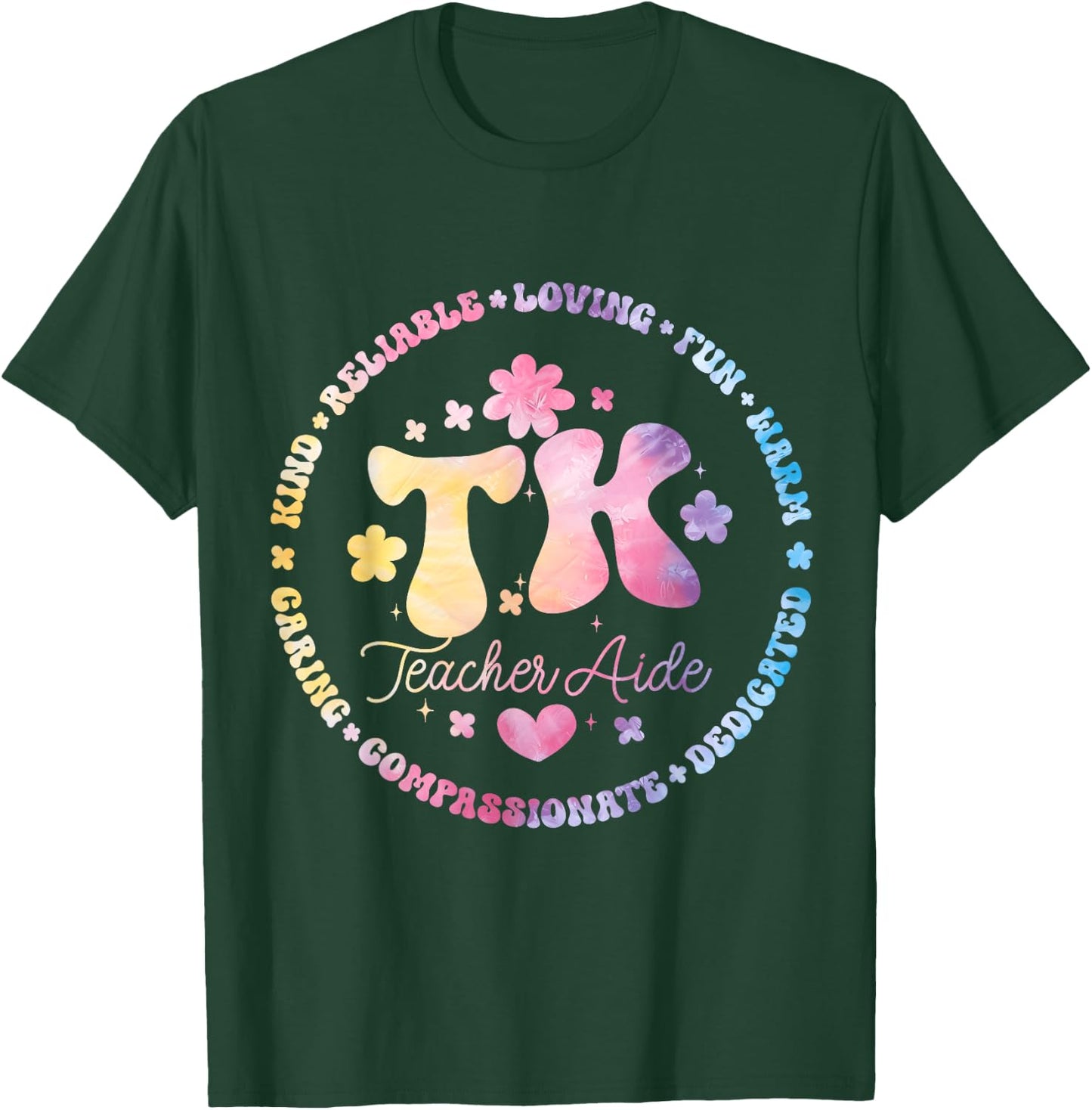 TK Teacher Aide Squad Transitional-Kindergarten Back School T-Shirt - T-Shirt | Forest