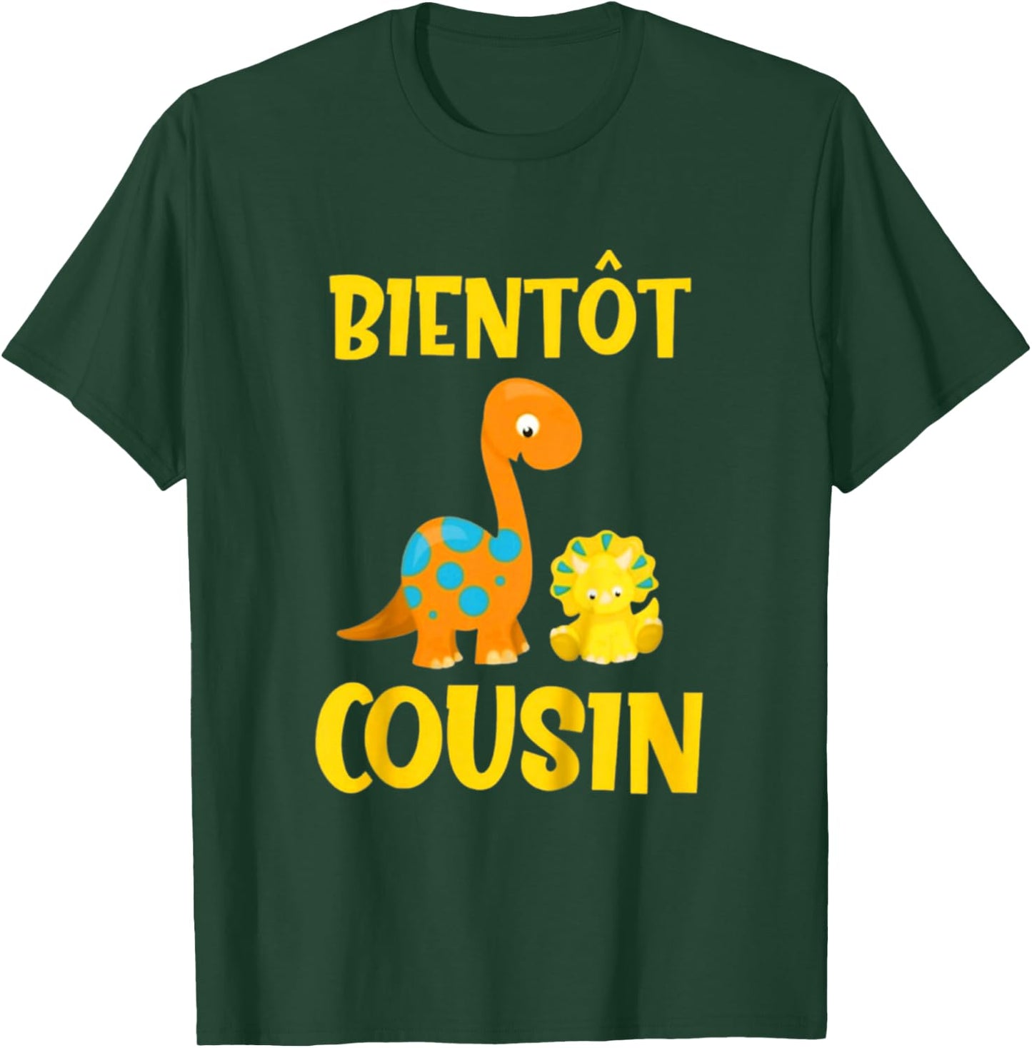 Child Future Cousin 2025 - Announcement Pregnancy Cousin Dino T-Shirt - T-Shirt | Forest