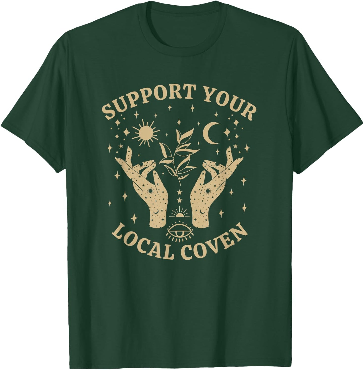 Support Your Local Coven, Witch Girl Aesthetic T-Shirt - T-Shirt | Forest