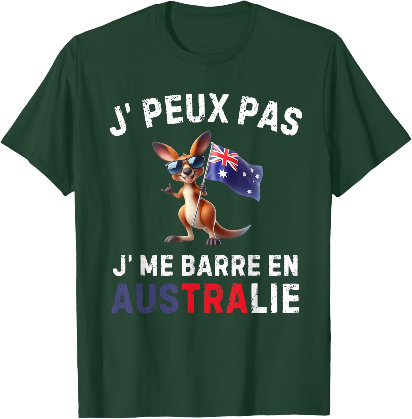 Je Peux Pas Je Me Barre En Australia Australien , Black, S T-Shirt - T-Shirt | Forest