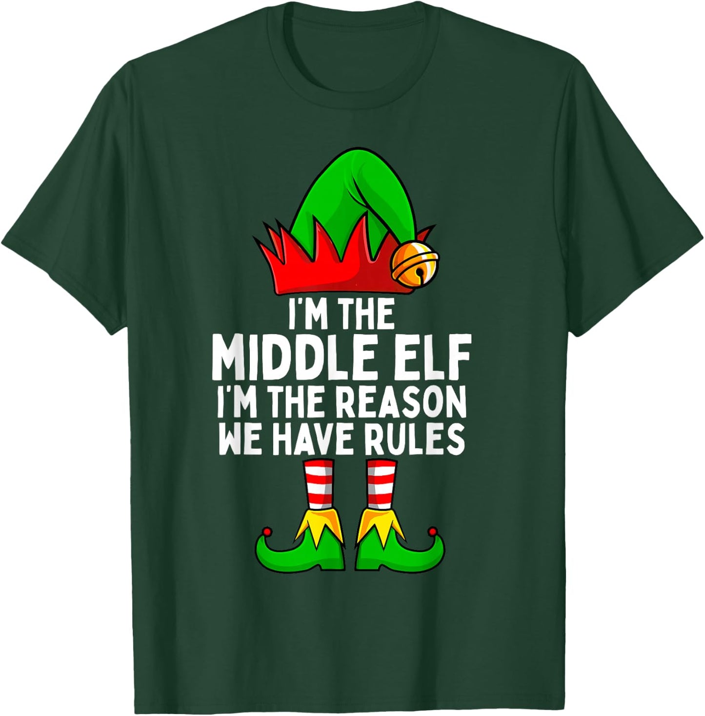 I'm The Middle Elf Matching Family Christmas T-Shirt - T-Shirt | Forest