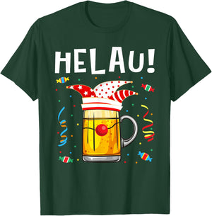 Carnival Costume Carnival Costume Jester Cap Beer Helau , black T-Shirt - T-Shirt | Forest