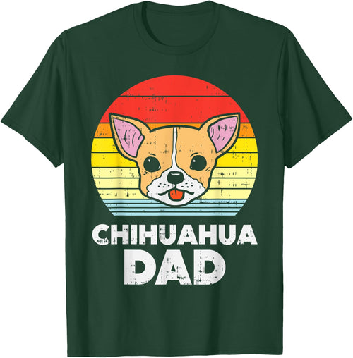 Chihuahua Dad Sunset Retro Chiwawa Dog Owner Lover Men Gift