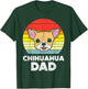 Chihuahua Dad Sunset Retro Chiwawa Dog Owner Lover Men Gift T-Shirt - T-Shirt | Forest