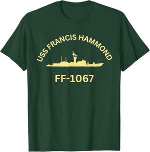USS Francis Hammond FF-1067 T-Shirt - T-Shirt | Forest