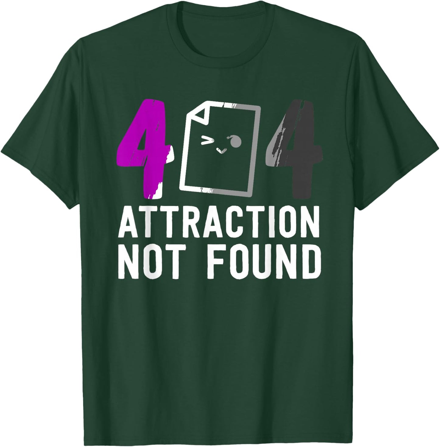 Error 404 Attraction Not Found Asexual Pride Ace Asexuality T-Shirt - T-Shirt | Forest