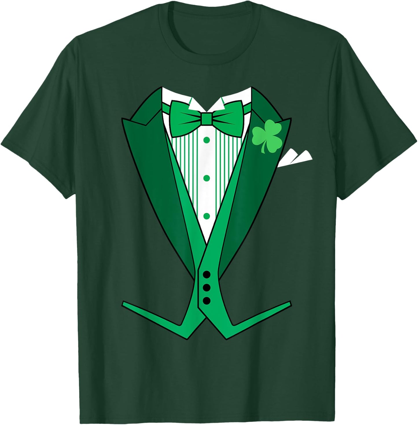 St. Patrick's Day Tails Irish Tuxedo T-Shirt - T-Shirt | Forest