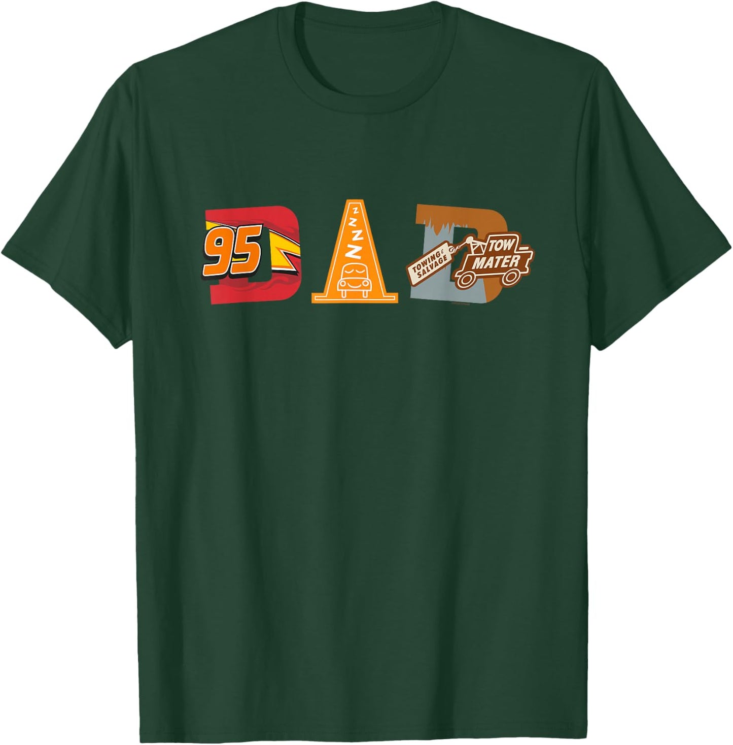 Disney and Pixar's Cars Cozy Cone Dad Father's Day Birthday , Black, S T-Shirt - T-Shirt | Forest