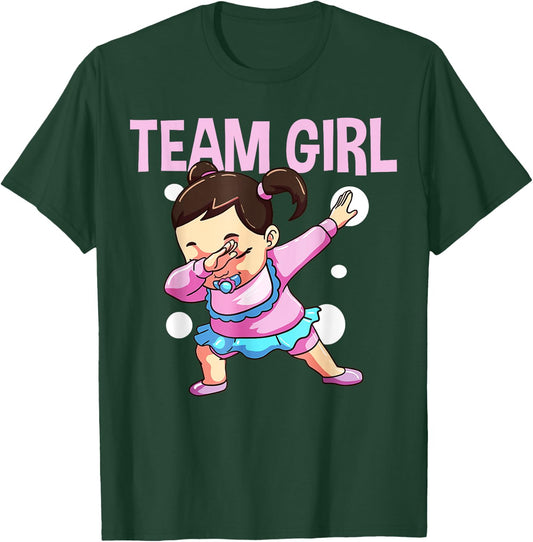 Gender Reveal Party Pink Baby Announcement Team Girl T-Shirt - T-Shirt | Forest