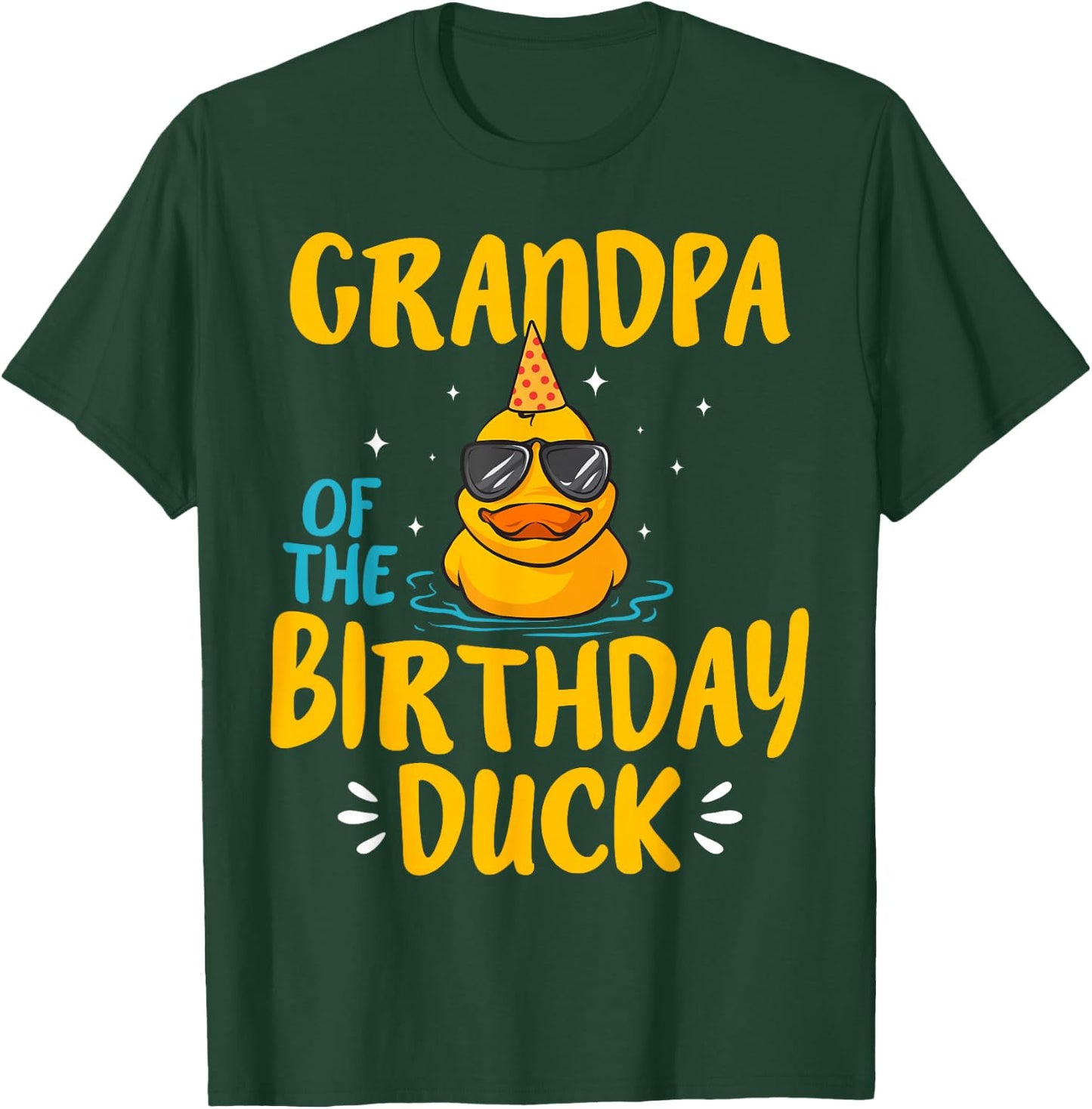 Rubber Duck Grandpa Of The Birthday Duck Rubber Duckies T-Shirt - T-Shirt | Forest