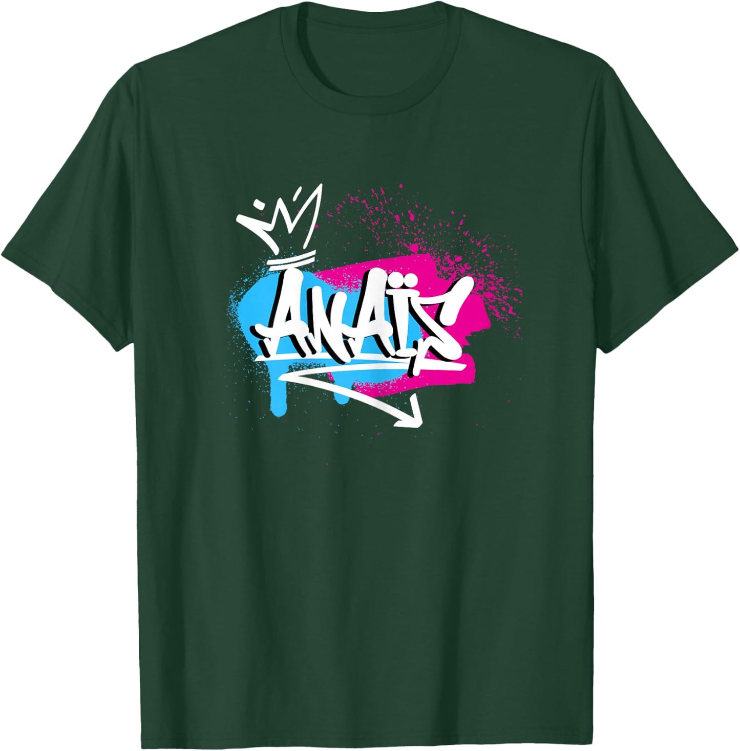 Woman Girls Funny Gift Humour Name for Anaïs , Black T-Shirt - T-Shirt | Forest