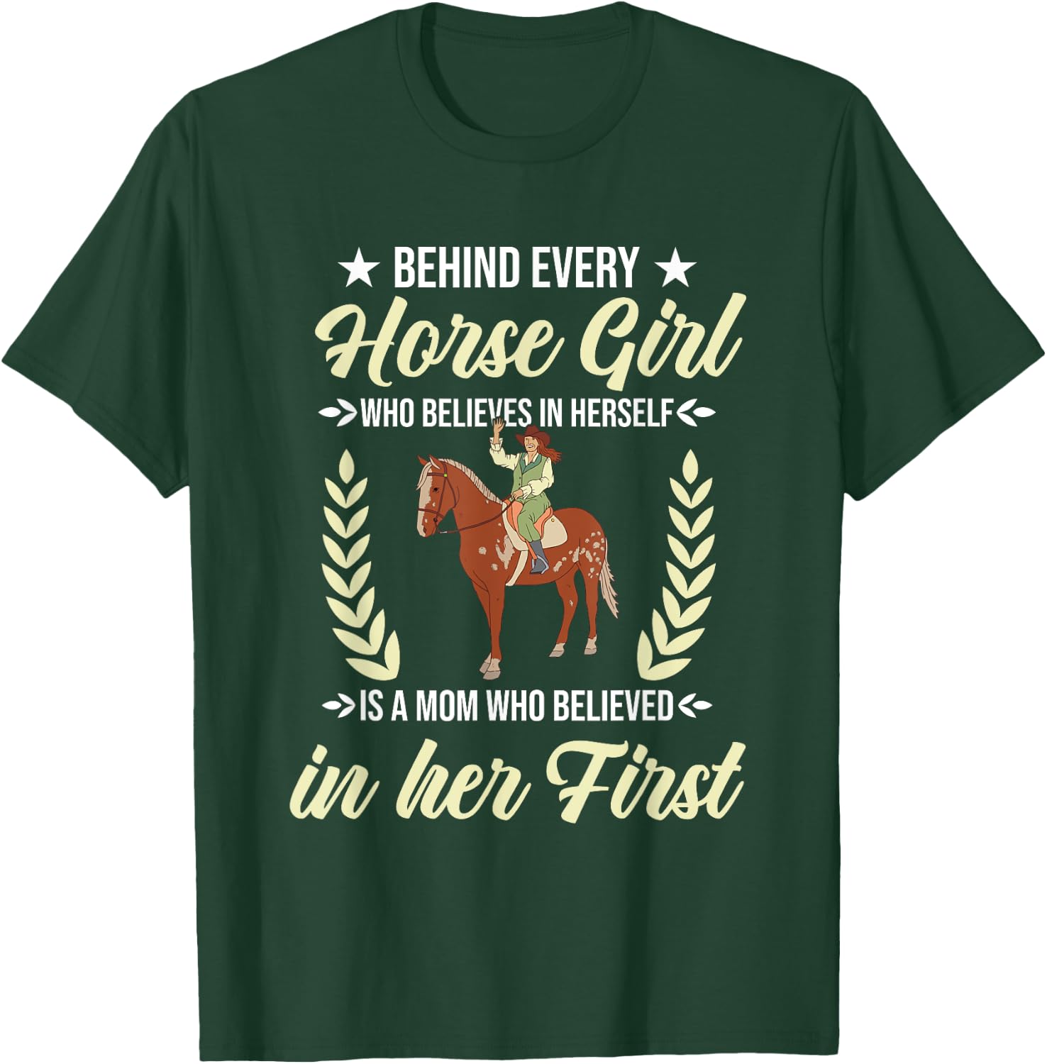 Horse Riding Horses Equestrian Horseback Mother T-Shirt - T-Shirt | Forest
