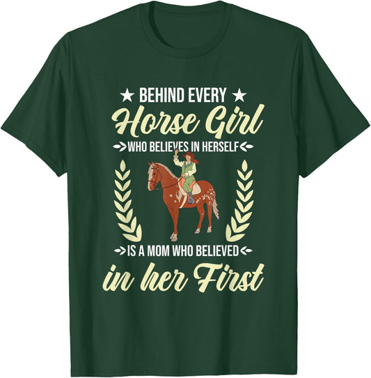 Horse Riding Horses Equestrian Horseback Mother T-Shirt - T-Shirt | Forest