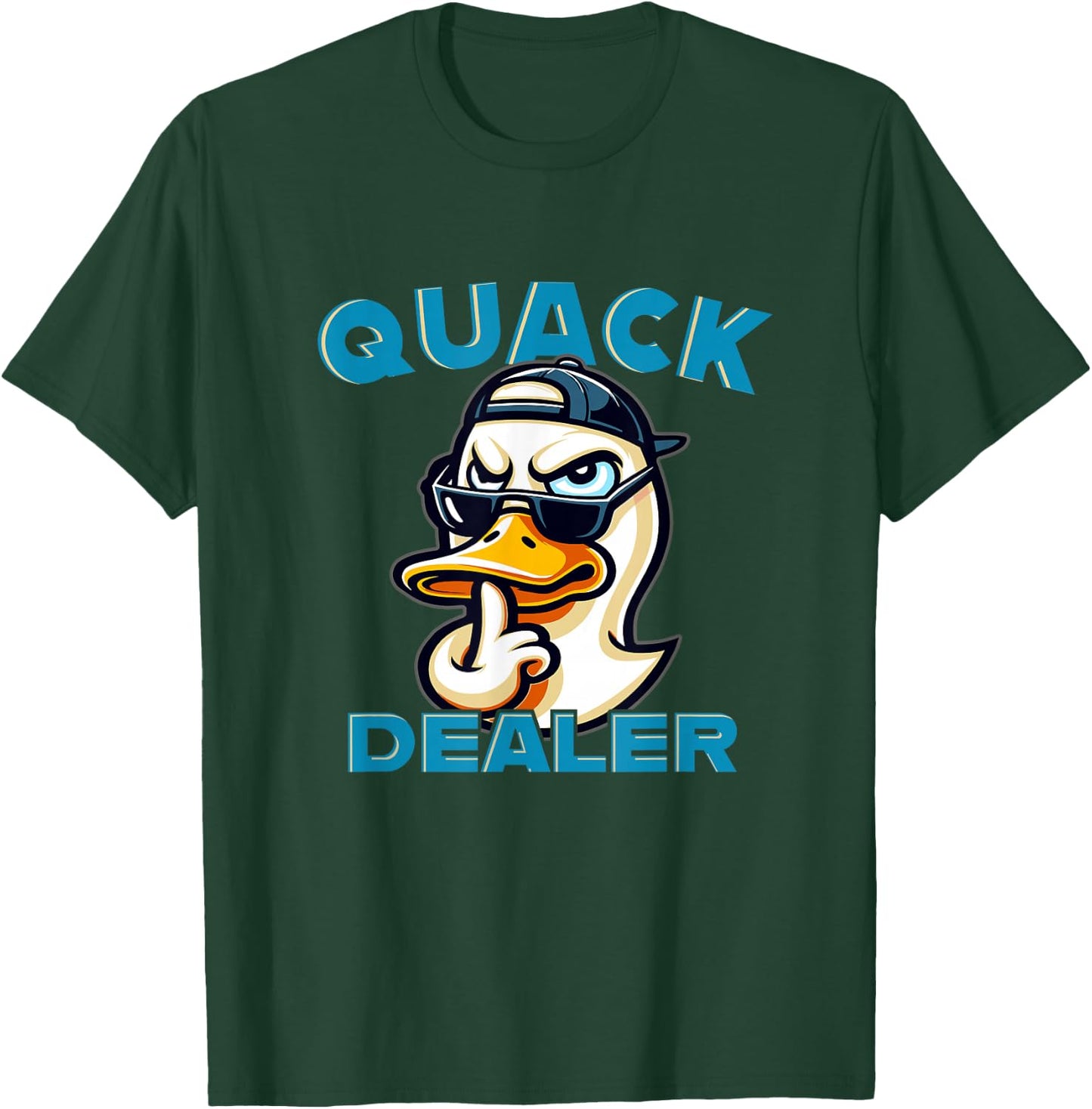 Funny Shady Looking Ducky - Quack Dealer Sarcastic Humor T-Shirt - T-Shirt | Forest