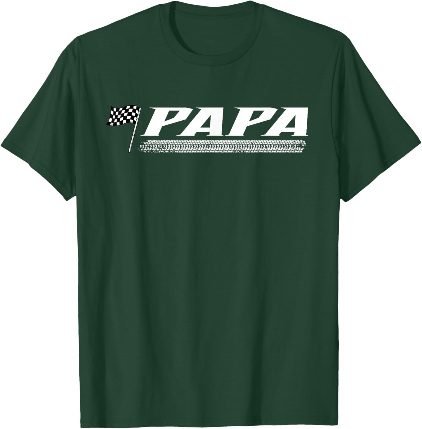 Racing Birthday Party Matching Family Pit Crew Papa T-Shirt - T-Shirt | Forest