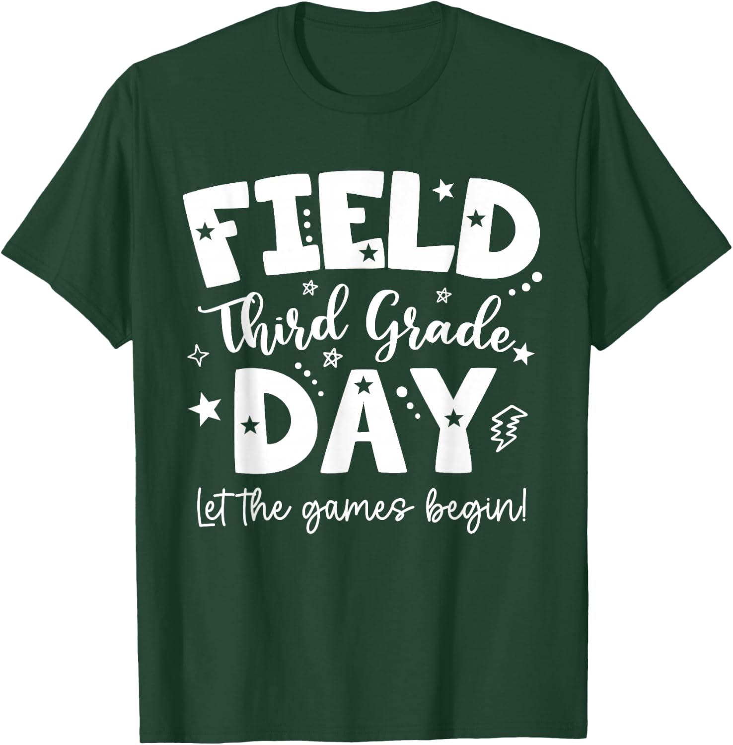 Third Grade Field Day 2026 Let The Games Begin Teachers Kids T-Shirt - T-Shirt | Forest