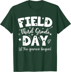 Third Grade Field Day 2026 Let The Games Begin Teachers Kids T-Shirt - T-Shirt | Forest