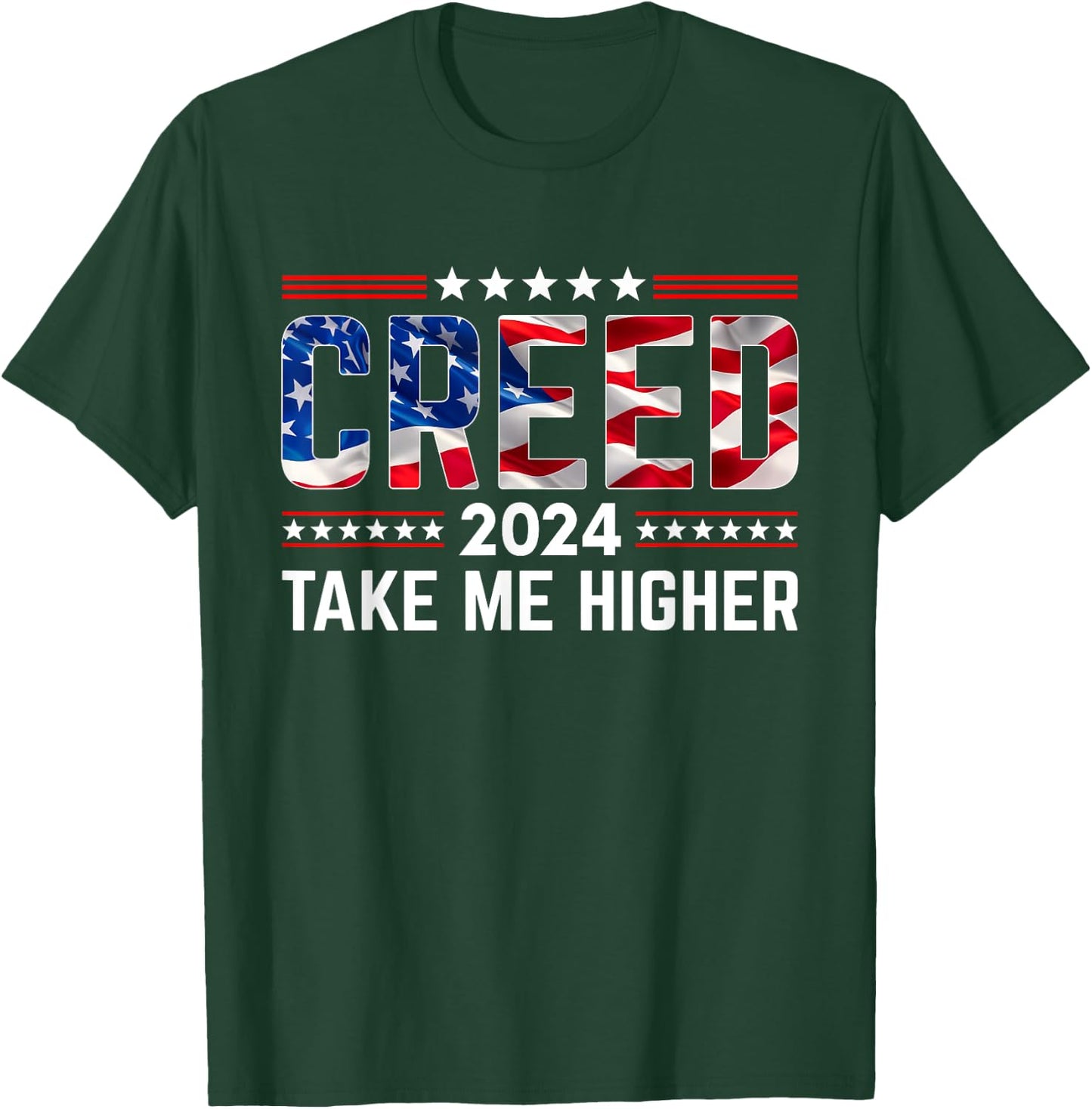 Creed '24 Take Me Higher Creed 2024 Take Me Higher Us Flag T-Shirt - T-Shirt | Forest