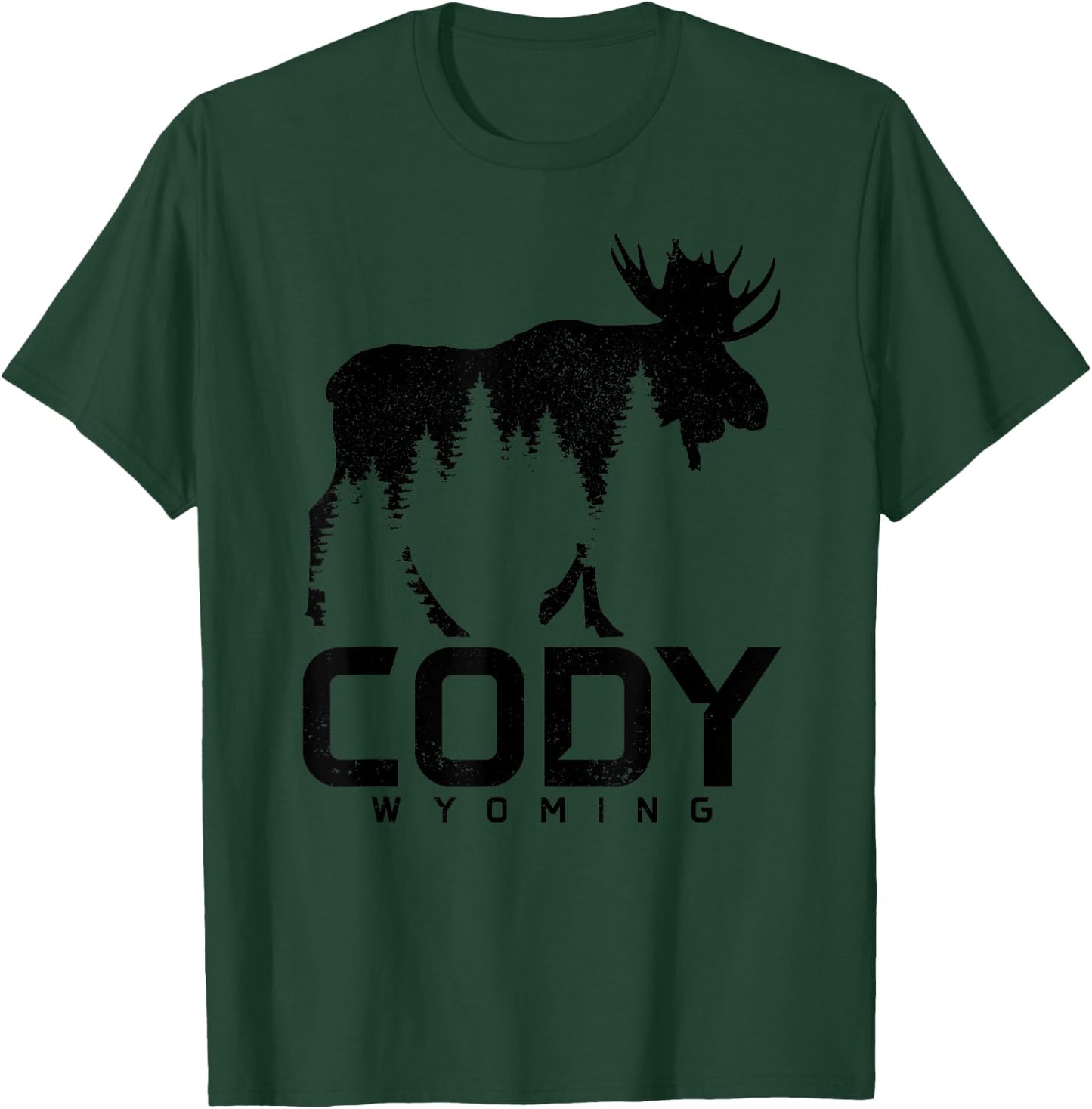 Cody Wyoming Vintage Moose Souvenir T-Shirt - T-Shirt | Forest