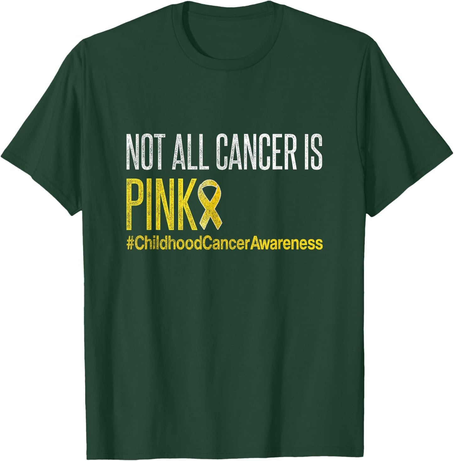 Childhood Cancer Awareness September Yellow Ribbon T Shirt T-Shirt - T-Shirt | Forest