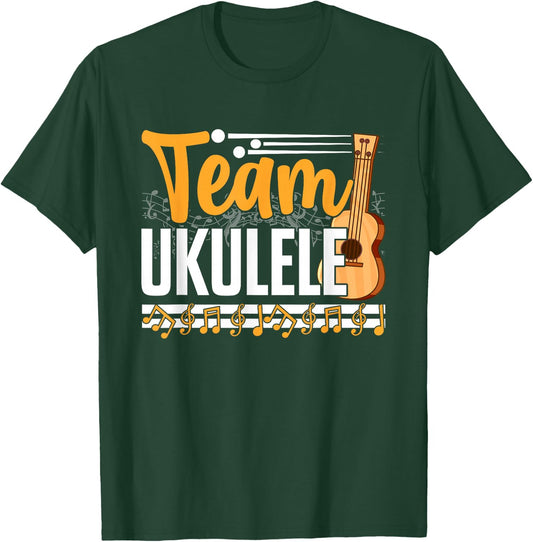 Team Ukulele , black T-Shirt - T-Shirt | Forest