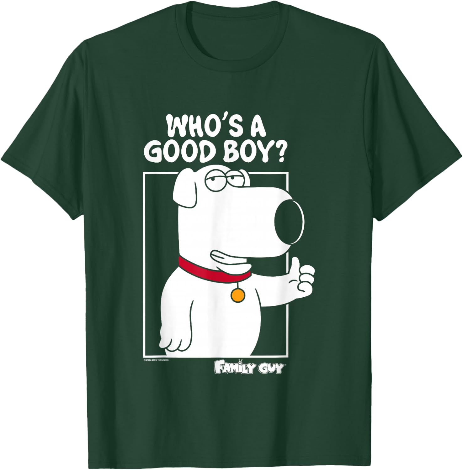 Family Guy Brian Griffin Who's A Good Boy? , Black, S T-Shirt - T-Shirt | Forest
