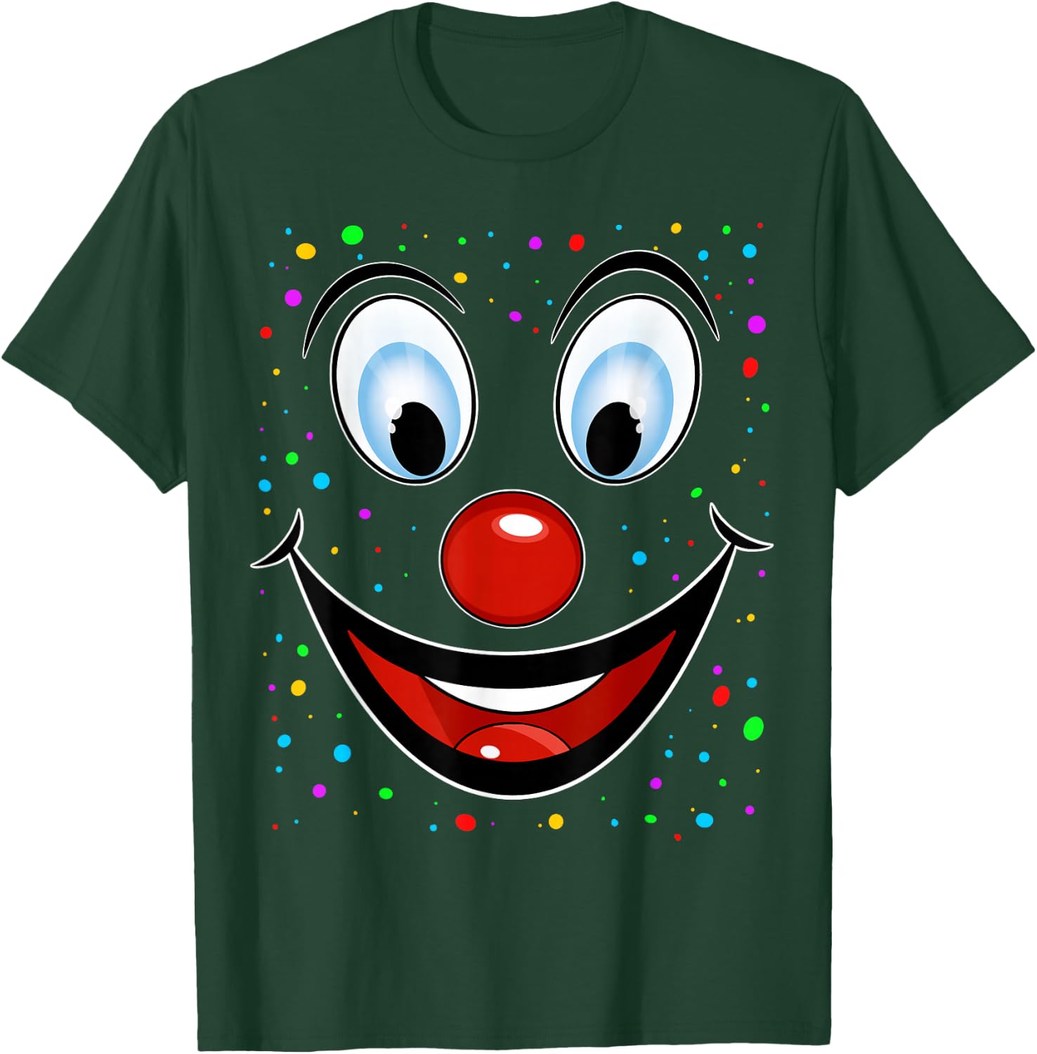 Carnival Clown Face Fancy Dress Costume Outfit Clown , black T-Shirt - T-Shirt | Forest