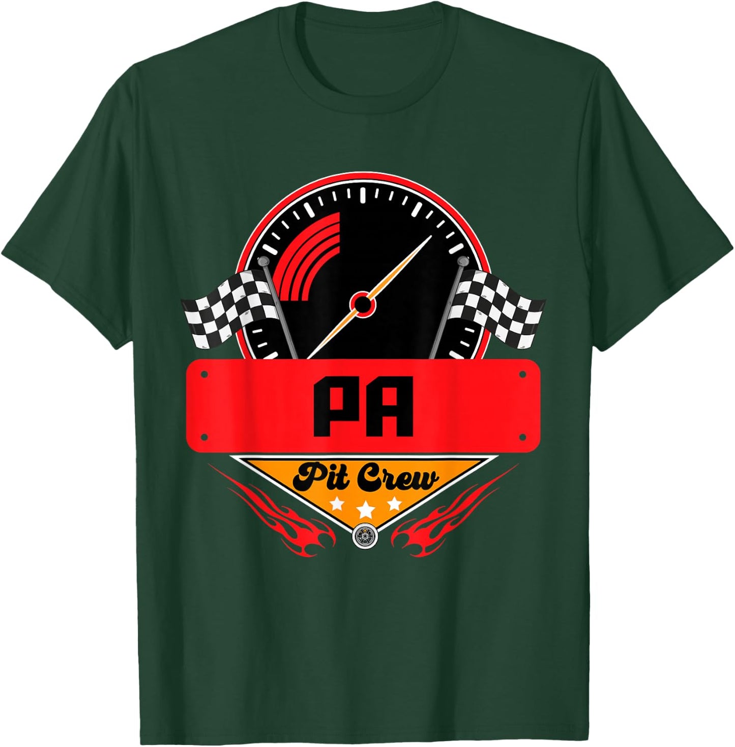Race Car Birthday Party Matching Family Pa Pit Crew T-Shirt - T-Shirt | Forest